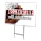 Signmission Belgian Waffle Strawb Yard & Stake outdoor plastic coroplast window, C-2436-DS-Belgian Waffle Strawb C-2436-DS-Belgian Waffle Strawb - alternate 1